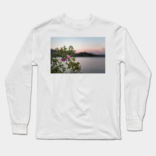 Wild Roses at Summer Sunset on Okanagan Lake Long Sleeve T-Shirt